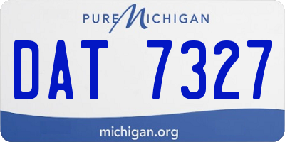 MI license plate DAT7327