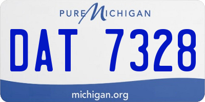 MI license plate DAT7328