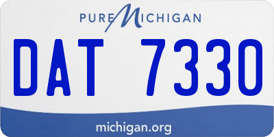MI license plate DAT7330