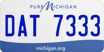 MI license plate DAT7333
