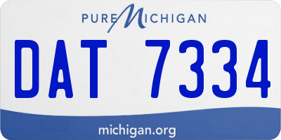 MI license plate DAT7334