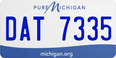 MI license plate DAT7335