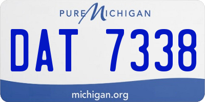 MI license plate DAT7338