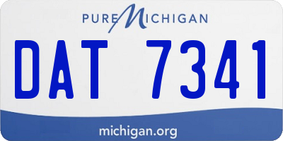 MI license plate DAT7341