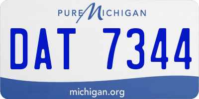 MI license plate DAT7344