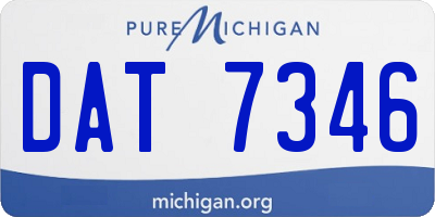 MI license plate DAT7346