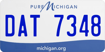 MI license plate DAT7348