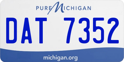 MI license plate DAT7352
