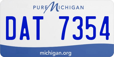 MI license plate DAT7354