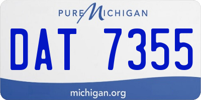 MI license plate DAT7355