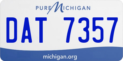 MI license plate DAT7357