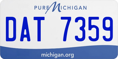 MI license plate DAT7359
