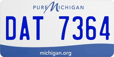 MI license plate DAT7364