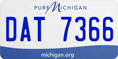 MI license plate DAT7366