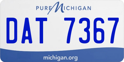 MI license plate DAT7367