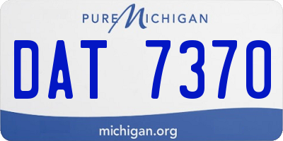 MI license plate DAT7370