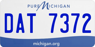 MI license plate DAT7372