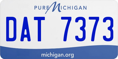 MI license plate DAT7373