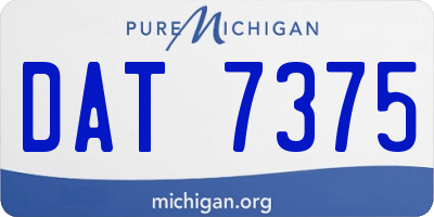 MI license plate DAT7375