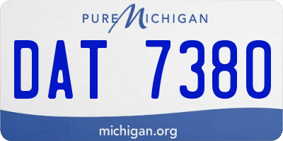 MI license plate DAT7380
