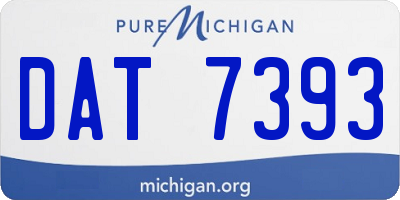 MI license plate DAT7393
