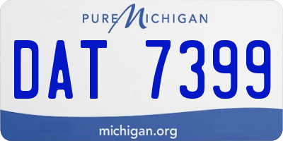 MI license plate DAT7399