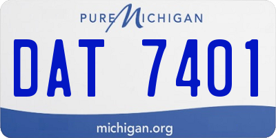 MI license plate DAT7401