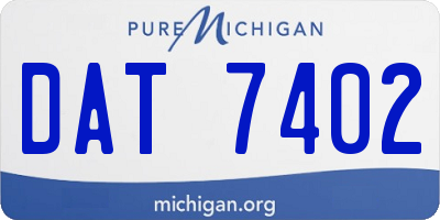 MI license plate DAT7402