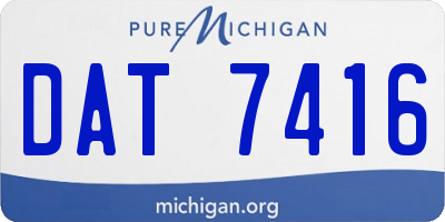 MI license plate DAT7416