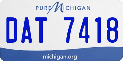 MI license plate DAT7418