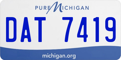 MI license plate DAT7419