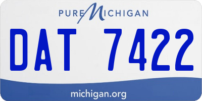 MI license plate DAT7422