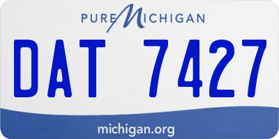 MI license plate DAT7427
