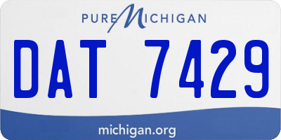 MI license plate DAT7429