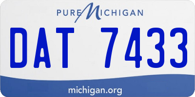 MI license plate DAT7433