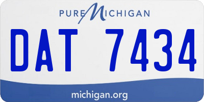 MI license plate DAT7434