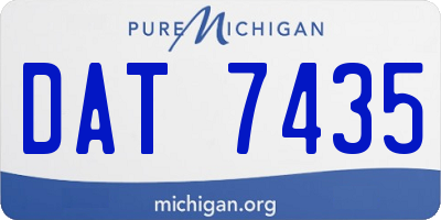 MI license plate DAT7435