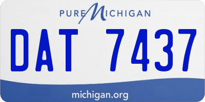 MI license plate DAT7437
