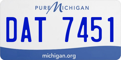 MI license plate DAT7451