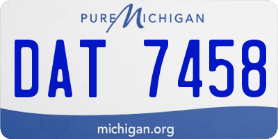 MI license plate DAT7458