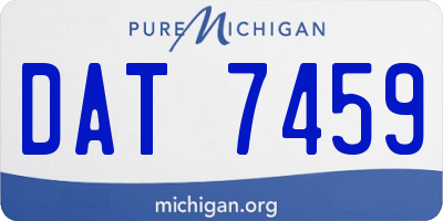 MI license plate DAT7459