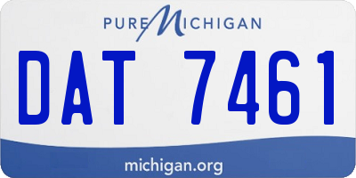 MI license plate DAT7461