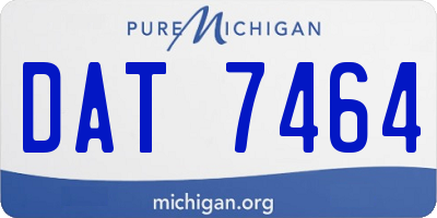 MI license plate DAT7464