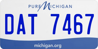 MI license plate DAT7467
