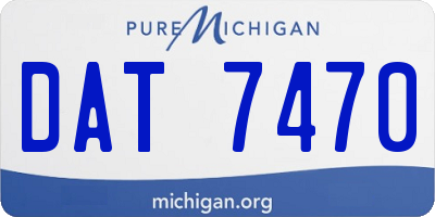 MI license plate DAT7470