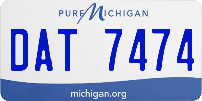 MI license plate DAT7474