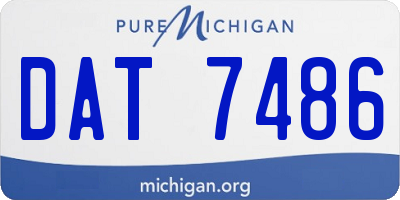 MI license plate DAT7486