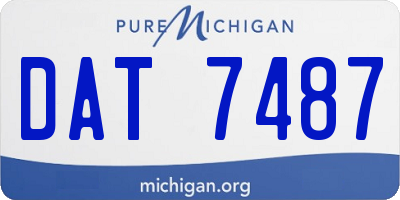 MI license plate DAT7487
