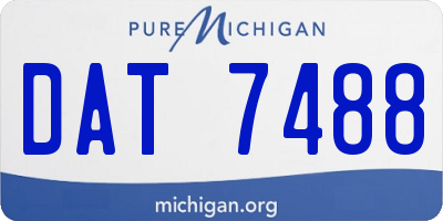 MI license plate DAT7488