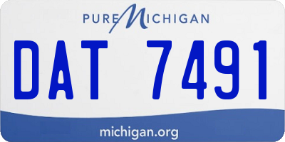 MI license plate DAT7491